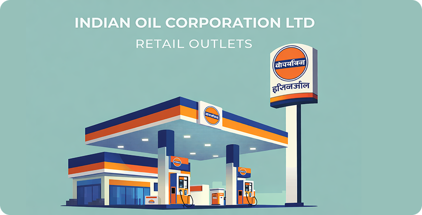 Indian Oil petrol station illustration